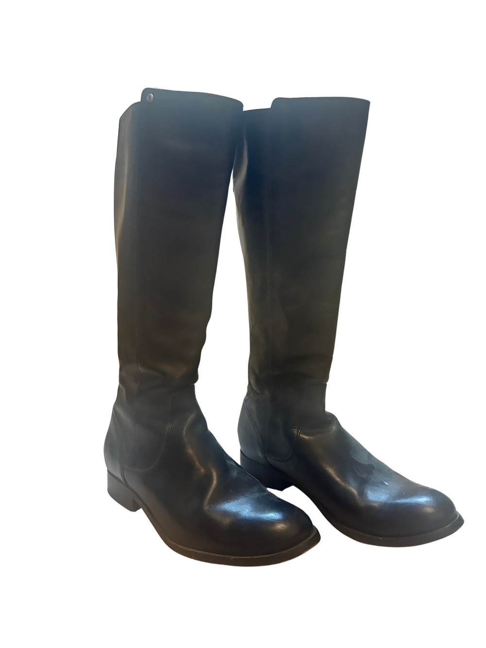 FRYE Black Tall Classic Leather Riding Boots